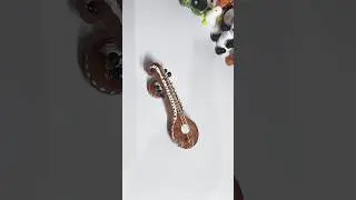 veena clay art! miniature musical instrument. #viral #diy #clay #clayart #claycraft #diyart
