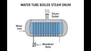 Water tube boiler steam drum system and soot blowers motor system