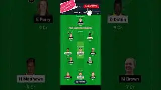 MR-W VS SS-W WBBL 2024 2ND T20 GL TEAM #india #dream #wbbl #australia #glteam