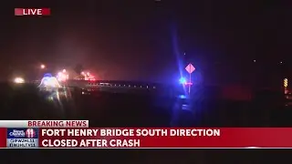 Fort Henry Drive bridge closed due to crash