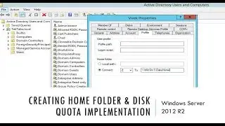Create HomeFolder And Disk Qouta implementation