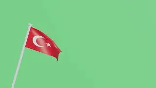 Green Screen Turkiye Flag