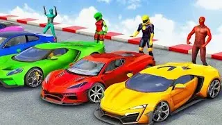 Super hero car race | superhero car video | सुपरहीरो कार स्टंट 2025||