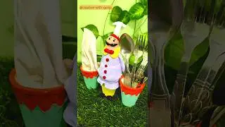 DIY handmade kulhads spoon holder #diy #craft #clay #art #shortvideo #vairal #painting #handmade