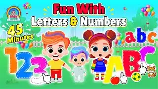 ABC & 123 Learning for Kids | Capital & Small Letters, Number Words, Phonics Songs & Tracing