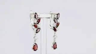 Серебряные серьги с натуральным камнем | Natural Gems Silver Earrings
