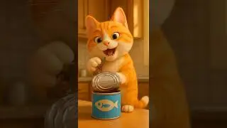 🐱Cat&rsquo;s Can-Opening Mission &mdash; He Finally Did It! #cat #बिल्ली #catfood