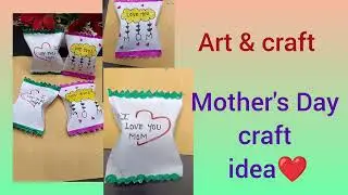 2 Cute last minute Mother's day gift idea ❤️/Chocolate paper candy for mom#mom#diy#shorts​#ytshorts​