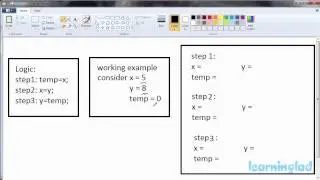 C Programming Exercise | Program to Swap 2 Numbers Using a temp / third Variable