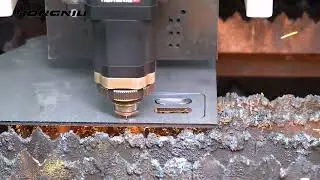 Hongniulaser 6KW Fiber Laser Cutter Cutting 5mm Carbon Steel