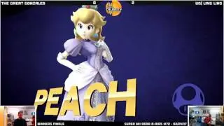 WBB #72  The Great Gonzales (G&W,Ness) vs UG| LingLing (Peach) - Winners Finals Smash 4 Singles