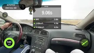 Volvo S60 2.4D MT FWD 2002. 0-100 acceleration