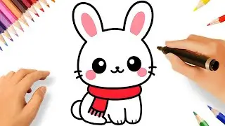 HOW TO DRAW A CUTE KAWAII BUNNY EASY🐇