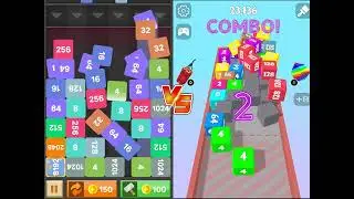 Drop Merge 2048 (vs) 2048 3D Dice Cube: Merge Puzzle - Комбинация игры 2048