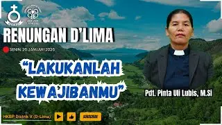 Renungan D'Lima | 1 Raja-raja 2:3 | Senin, 26 Januari 2026