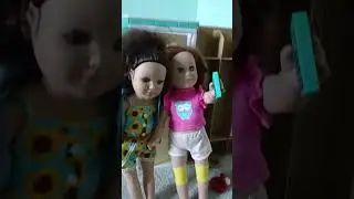 american girl dolls #dance #greenscreen #funny