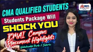 SHOCKING 😱CMA Qualified Students Package🤑| ICMAI Campus Placement Highlights | Divya Agarwal Mam