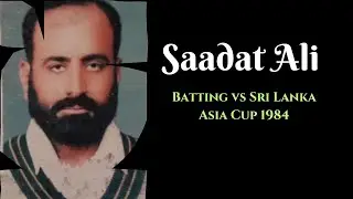 Saadat Ali Batting vs Sri Lanka 1st Match, Sharjah, April 06, 1984, Rothmans Asia Cu