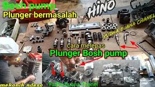 cara melepas dan  melihat kerusakan pada plunger Bosh pump