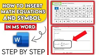 How to insert Math Equations and Symbol in MS word| insert Math Equations | Insert Math Symbols|word