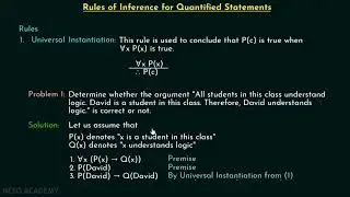 069  Rules of Inference for Quantified Statements Part 1 1080p