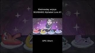 Wednesday enjoys MUKBANG Alphabet Lore #1 #wednesdayaddams #Stopmotion #Animation #SPCShort