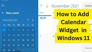 How to install Calendar widget or app in Windows 11