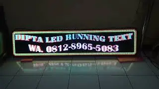 Contoh Running text P5 Indoor 32x160cm