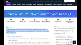 AWS Workshops - Create a SaaS Portal with Amazon AppStream 2.0
