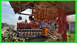 National road 2 / Frog Ingredient / grilled frog / Street food on 2020.