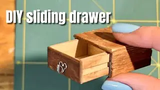 how to make miniature sliding drawer |  DIY dollhouse drawer tutorial