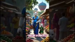 Pregnant cat gives birth in traditional Indian market.#trending #cat #funny #animation #kitten