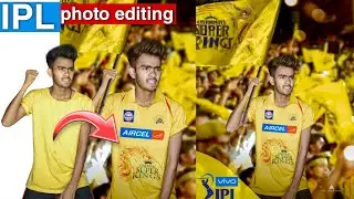 Ipl Photo editing tutorial in Picsart |Chennai super King photo editing tutorial in mobile 2012
