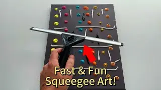 Abstract SQUEEGEE Painting Made Easy for Beginners!
