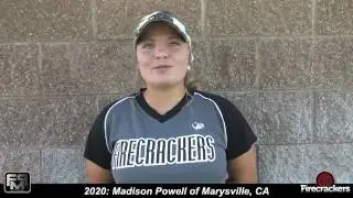 2020 Madison Powell 3rd Base Softball Skills Video