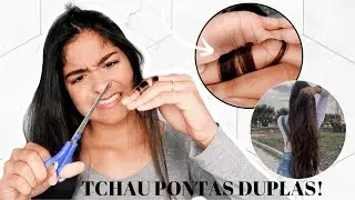 TCHAU PONTAS DUPLAS! COMO EU FAÇO CORTE BORDADO MANUAL EM CASA! #GABIFLIX6