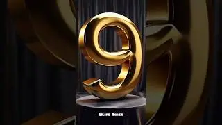 Gold Countdown from 9 to 0 | Stunning Timer #10seconds #countdown #timer #shorts