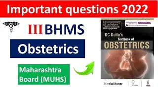 Obstetrics Paper Important Questions 2022 #bhms #bhmsexams #muhs #homoeopathy
