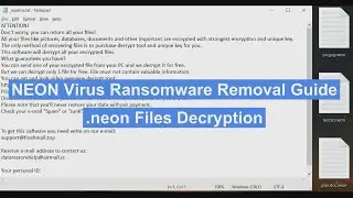 NEON Virus Removal Guide &ndash; Decrypt NEON File Ransomware