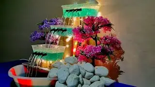 كيفية صنع نافورة منزلية سهله جداً || How to make a home fountain is very easy😍