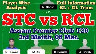 STC vs RCL Dream11 Prediction | STC vs RCL Dream11 Team | stc vs rcl today match team |