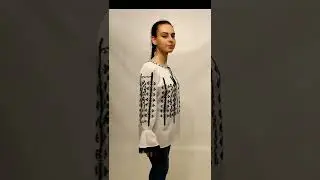 Ie nationala broderie neagra DNK006