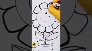 Sunflower Drawing| How to Draw Sunflower| Drawing for Kids #sunflower #sunflowers