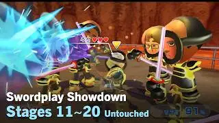 검술 연속 대련 - 11~20스테이지 (노 미스) | Swordplay Showdown - Stage 11~20 (Untouched) | Wii Sports Resort