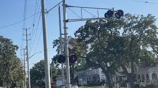 Railroad Crossing Malfunction at Wellington Ave. I still caught ETR while this was happening!