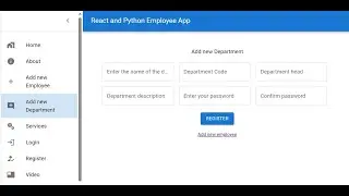# 9 - React and Python/Django  - Employee record management system with material UI design