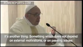 The Pope explains the true meaning of joy