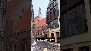 Riga Old Town looks beautiful in Snowfall ❄️❤️😊 | Visit Latvia 🇱🇻 #riga
