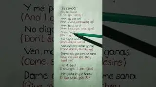 TE CONOC&Iacute; -  bxkq & PXLWYSE  (lyrics)#viral #shorts