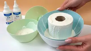 GENIUS!😍 MAKING BEAUTIFUL DECOR FROM TOILET PAPER, PVA GLUE AND USUALLY A PLATE! DIY